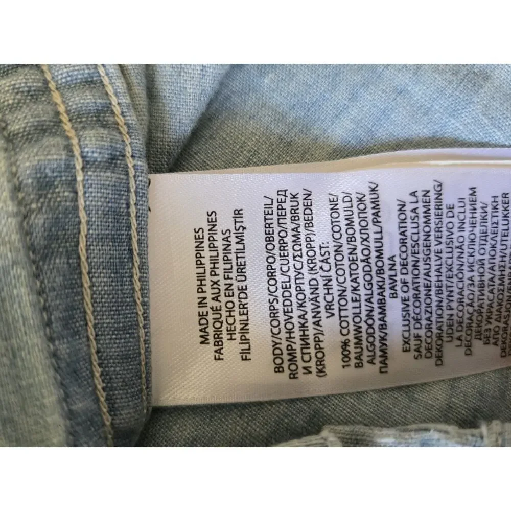 Polo Ralph Lauren Blue Chambray Shirt Jacket 3XLT Full Zip Clean Boy Old Money